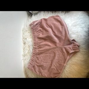 Acid Neon Wash velour runner shorts